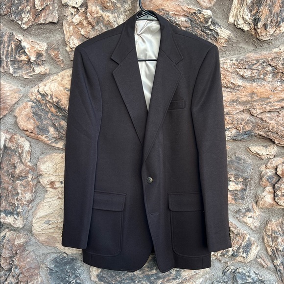 Haggar Men's Dark Brown Blazer/Suit Vintage